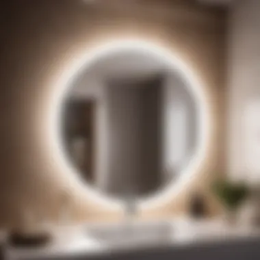 Futuristic Fusion Bathroom Mirror Clock