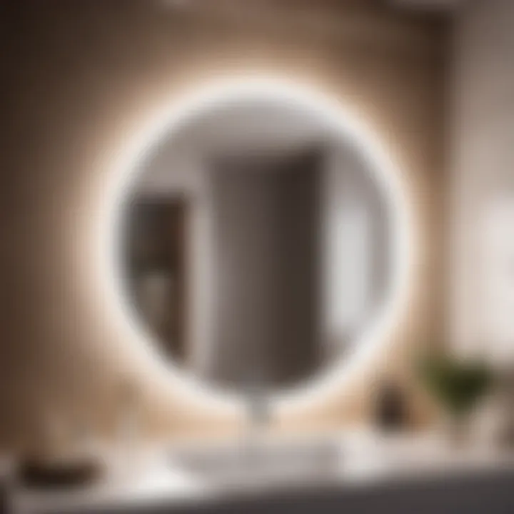 Futuristic Fusion Bathroom Mirror Clock