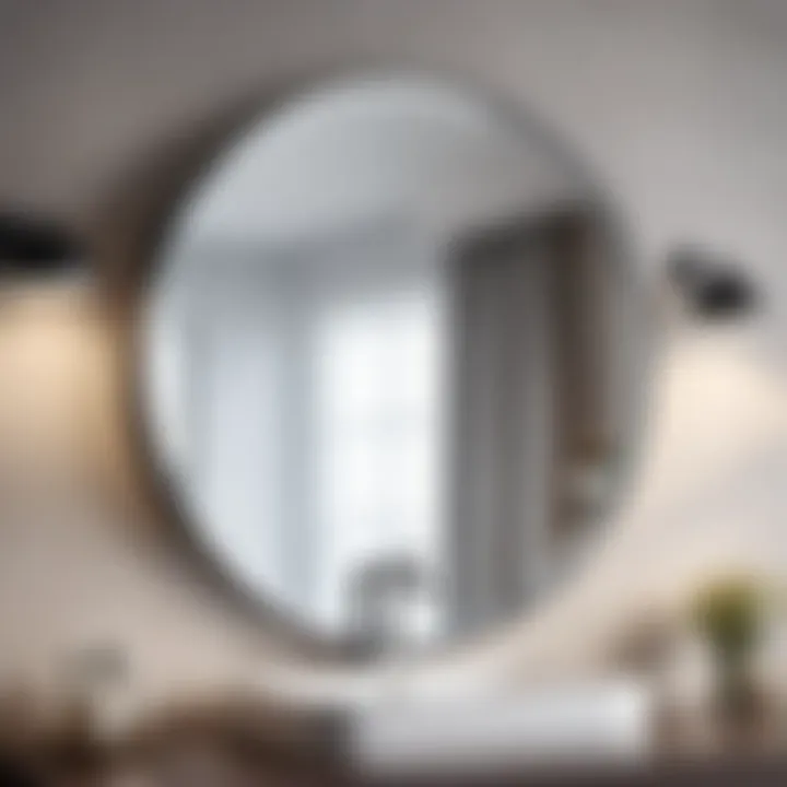 Sleek Modernity Bathroom Mirror Clock