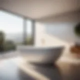 Minimalist bathtub with sleek design