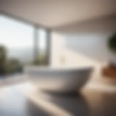 Minimalist bathtub with sleek design