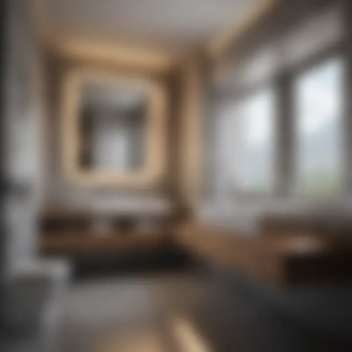 Modern bathroom with sleek fixtures and elegant design