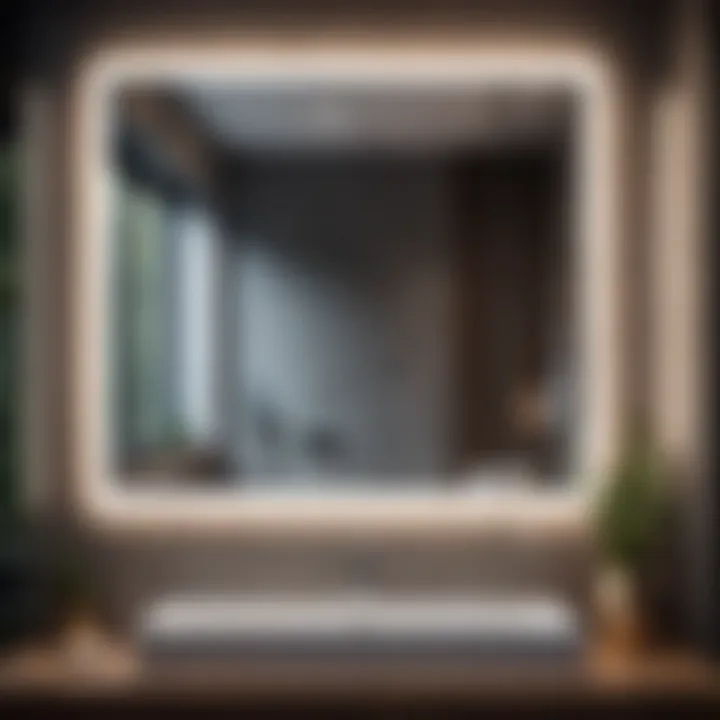 Smart mirror with integrated lighting and touch controls