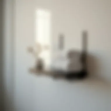 Minimalist Artistic Towel Shelf Artistic towel shelf with a minimalist design