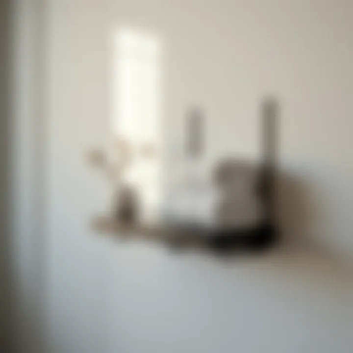 Minimalist Artistic Towel Shelf Artistic towel shelf with a minimalist design