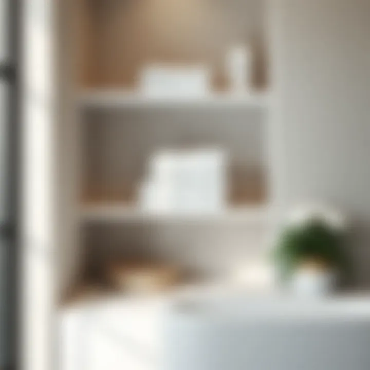 Corner Space-Saving Towel Shelf Space-saving corner towel shelf design