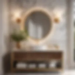 Elegant Bathroom Vanity with Marble Countertop