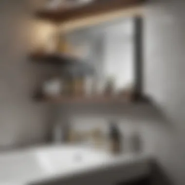 Stylish open shelving with organized toiletries