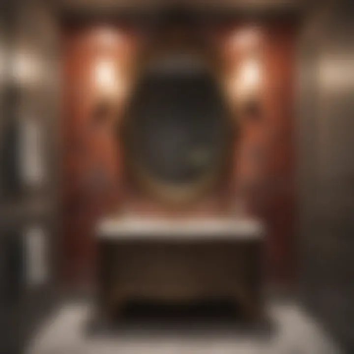 Elegant mural designed for small bathroom aesthetics