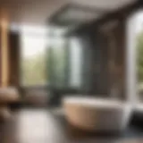 Revolutionizing Bathroom Design with Integrated Shower and Bathtub Innovative bathtub-shower combination in modern bathroom