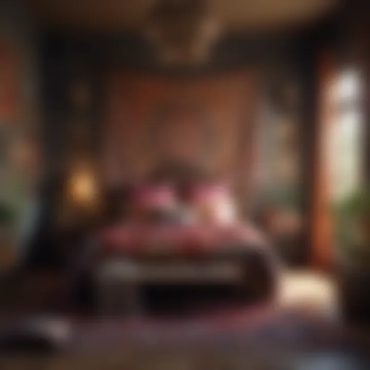 Eclectic Bohemian Bedroom Decor Vibrant bohemian bedroom filled with eclectic decor and colorful textiles