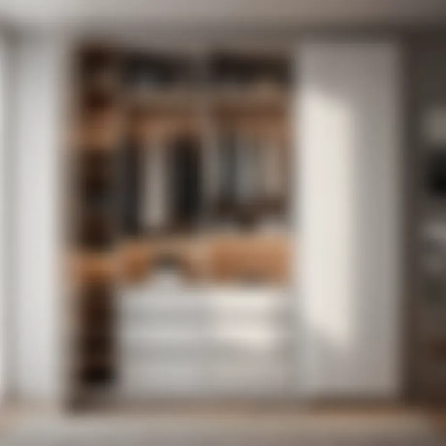 Minimalist closet design with hidden compartments