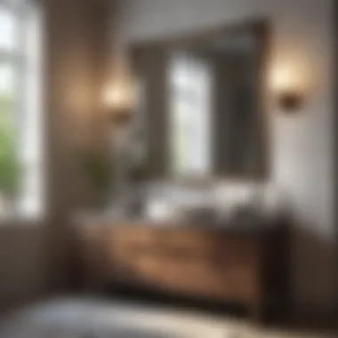 Elegant Aesthetic Appeal of a Bathroom with a Vanity Elegant aesthetic appeal of a bathroom with a vanity