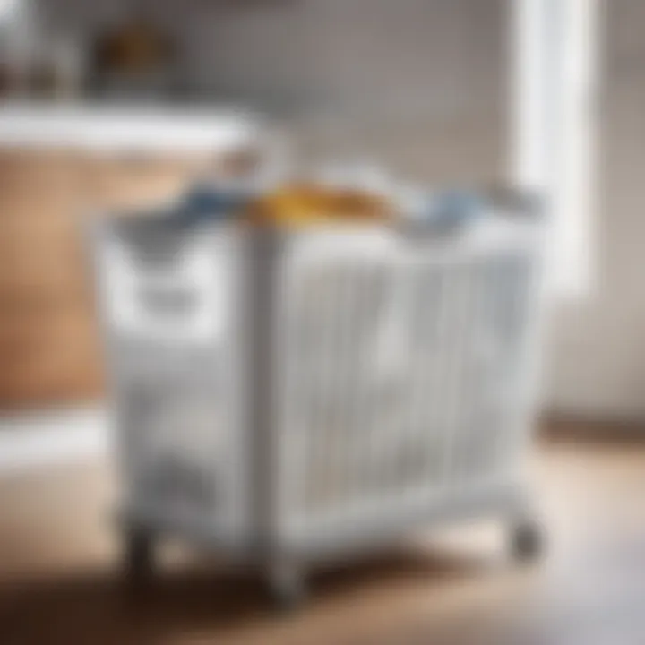 Innovative Design of Steele Laundry Basket