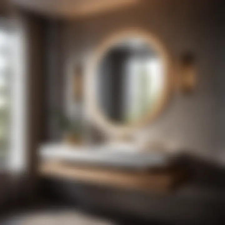 Luxury Bathroom Setting with Suspended Sink Innovative Design of Suspended Sink in Luxury Bathroom Setting