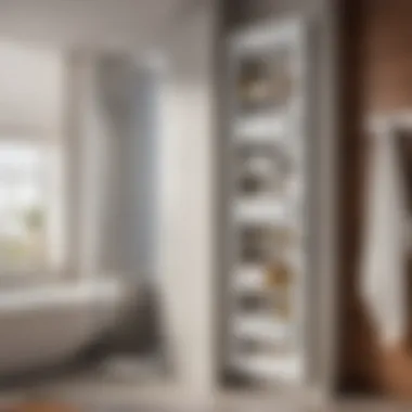 Innovative door storage rack with smart design for efficient bathroom storage