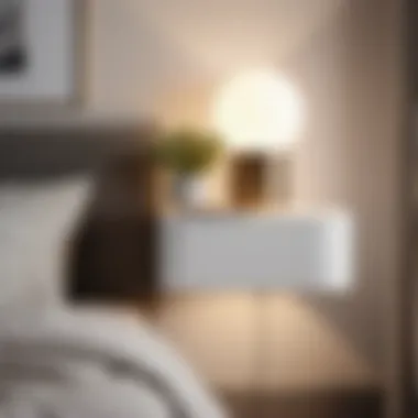 Minimalist Floating Nightstand in Bedroom