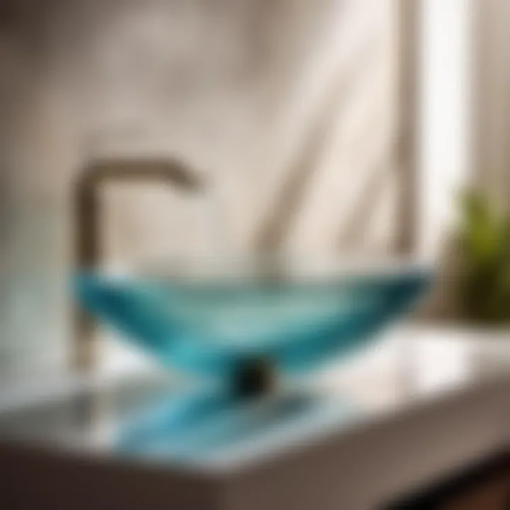 Innovative Glass Sink with Waterfall Feature