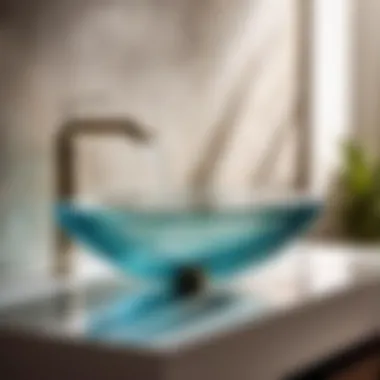 Contemporary Chic: Glass Sink Innovative Glass Sink with Waterfall Feature