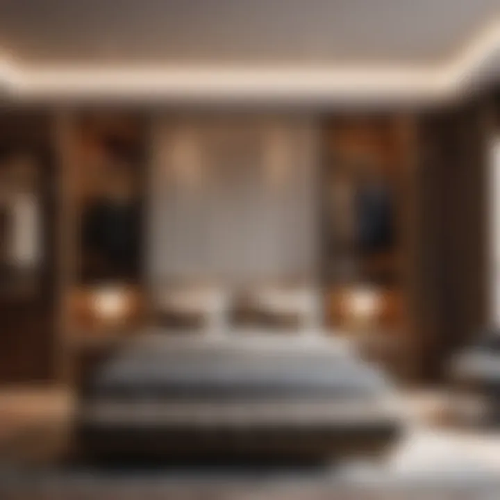 Custom king bedroom set with innovative hidden storage solutions