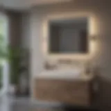 Modern Bathroom Cabinet with Integrated Lighting Sleek modern bathroom cabinet with integrated lighting