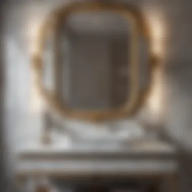 Luxurious Marble Vanity with Modern Fixtures Luxurious marble vanity with modern fixtures