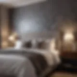 A beautifully painted accent wall in a serene bedroom setting