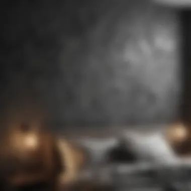 Textured wall panels adding depth to a modern bedroom