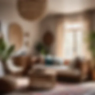 Chic Boho Retreat Bohemian style sitting area with textured fabrics