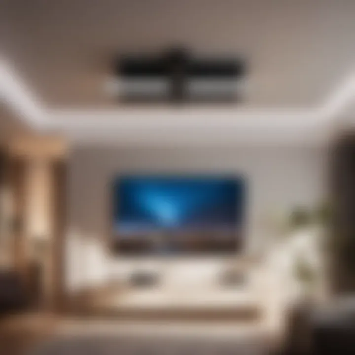Ceiling mounted TV installation process