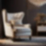 Elegant armchair in modern bedroom