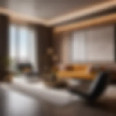 Sleek Modern Lounge Minimalist seating area with contemporary decor