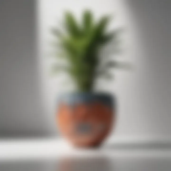 Texture Play Statement planters with unique textures and shapes against a white backdrop