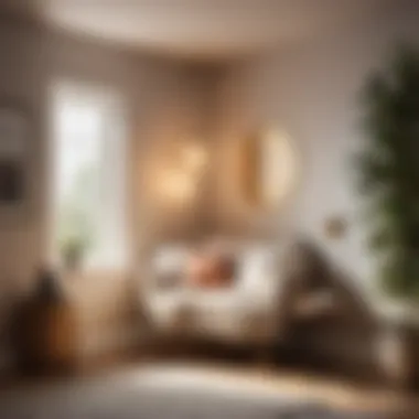 Tranquil Reading Corner Cozy reading nook with soft lighting