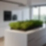 Sustainable Herb Garden Integration in Kitchen Island Modern Kitchen Island with Embedded Herb Garden
