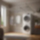 Innovative laundry drying rack in modern home interior