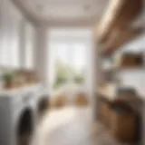 Innovative laundry room shelves