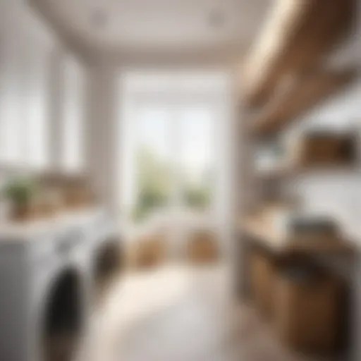 Innovative laundry room shelves