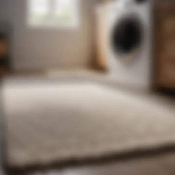 Stain-Resistant Innovation Innovative laundry rug featuring innovative stain-resistant technology