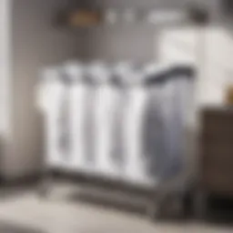 Innovative laundry sorting cart with three detachable bags