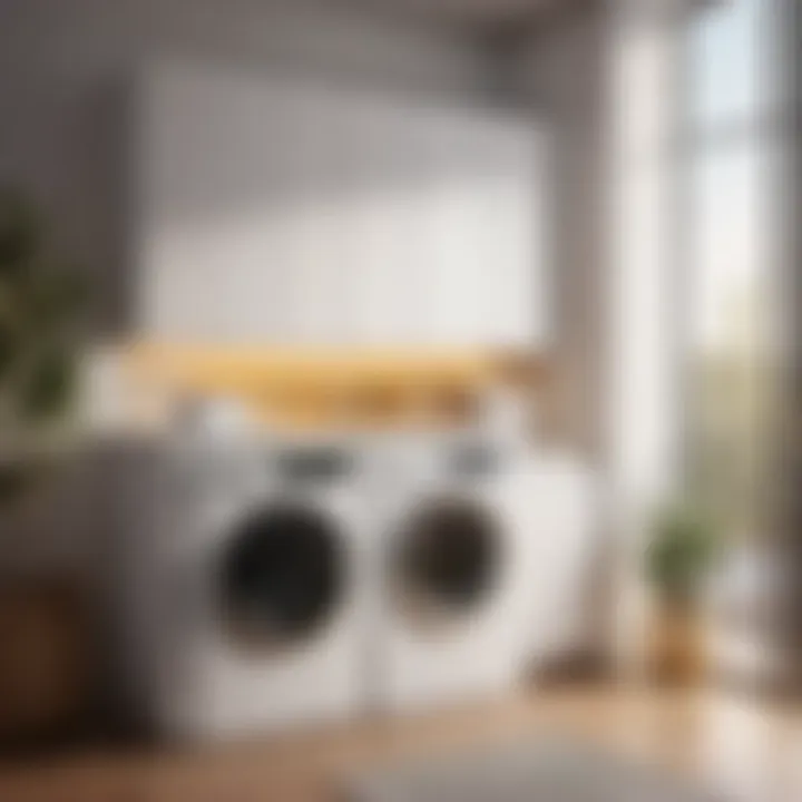 Innovative laundry wall hanging space design