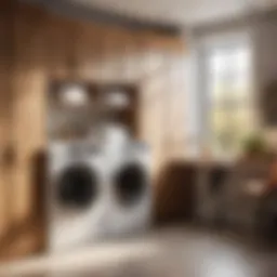 Innovative laundry wall hanging space organization