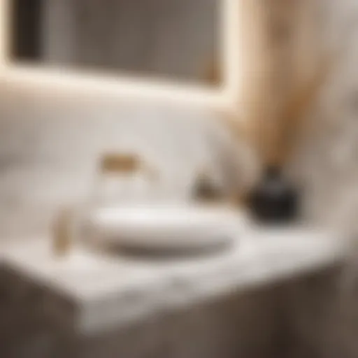 Innovative Marble Laminate Bathroom Countertop