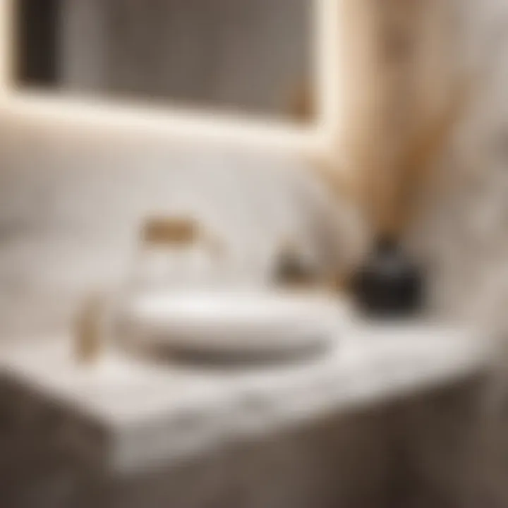 Innovative Marble Laminate Bathroom Countertop