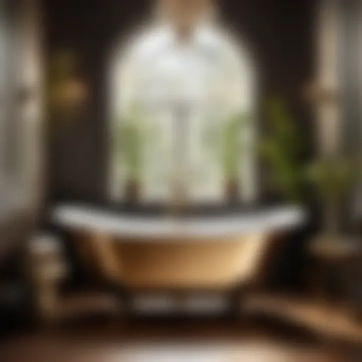 Opulent Clawfoot Tub with Vintage Charm