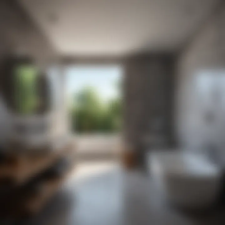 Natural Lighting Minimalist Design Minimalist mobile home bathroom with natural lighting design