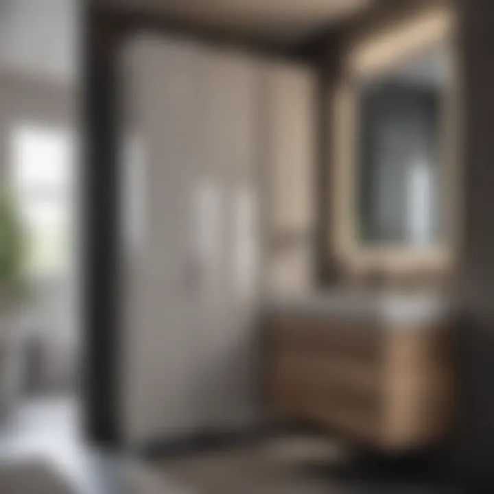 Smart Storage Solutions Compact mobile home bathroom with smart storage solutions