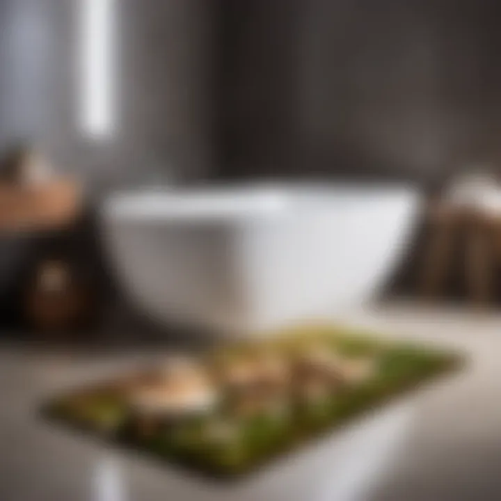 Innovative Mushroom Bath Mat in Modern Bathroom Setting