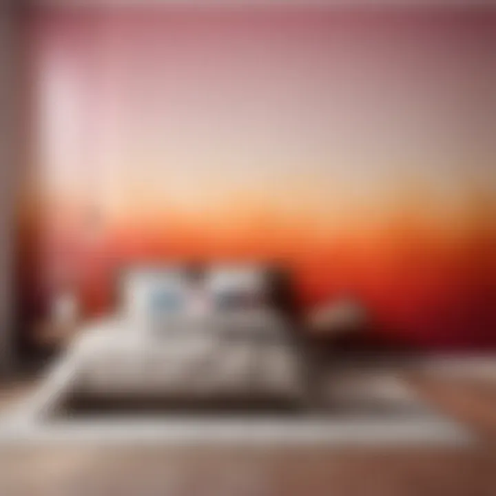 Ombre Effect Painted Wall