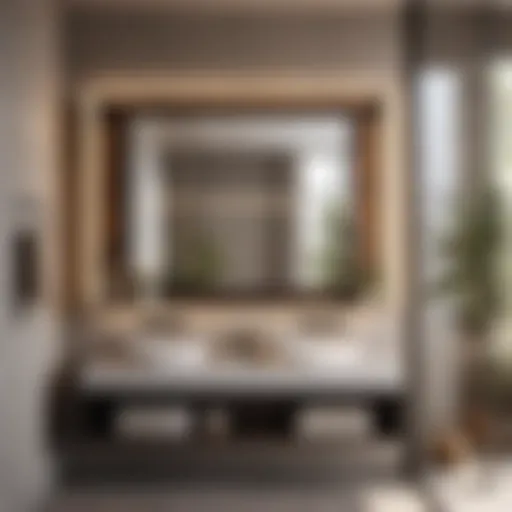 Sleek minimalistic bathroom rack